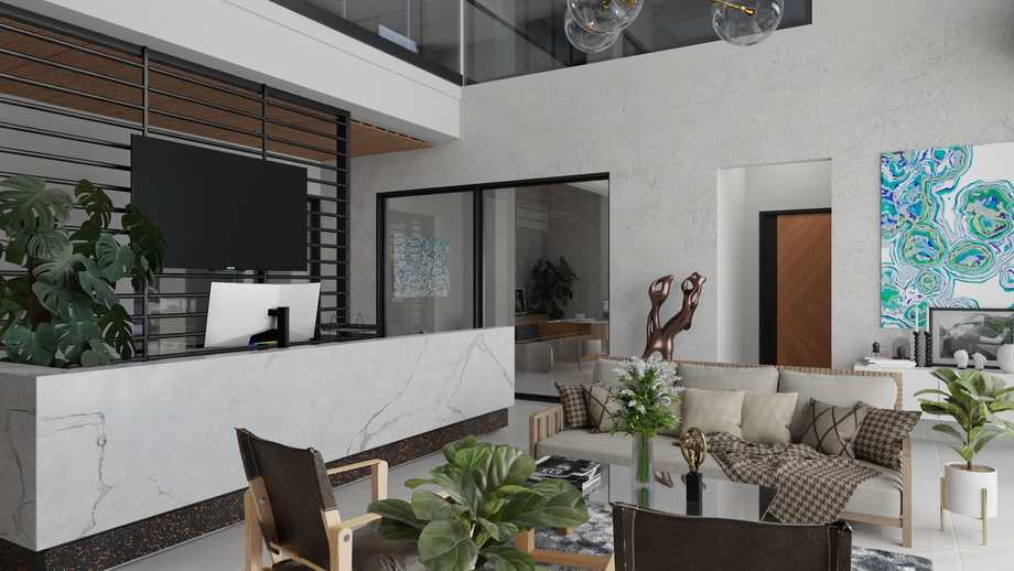 13 Haining Road — reception & ground-floor lounge