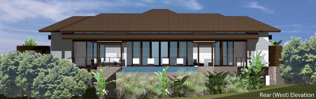Ocean Ridge Villa, Great Guana Cay — rear elevation