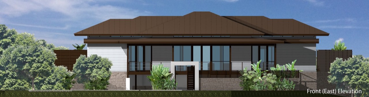 Ocean Ridge Villa, Great Guana Cay — front elevation